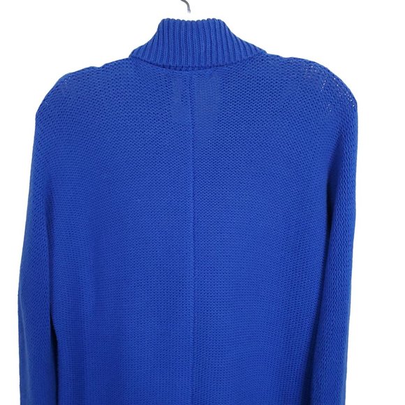 LRL Ralph Lauren Size L Cardigan Gold Toggle Pockets Royal Blue Collar Pockets - Picture 6 of 12